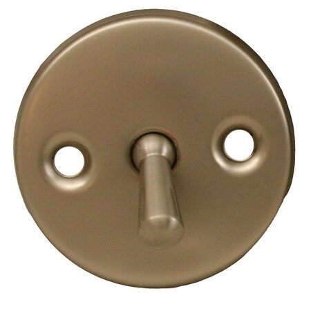 Jones Stephens Brushed Nickel Two-Hole Trip Lever Overflow Plate P3566BN